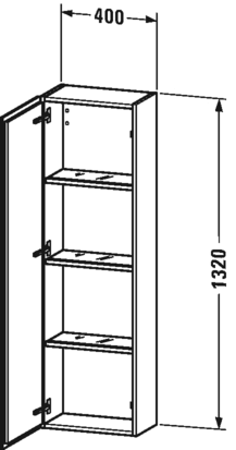 Semi-tall Cabinet with 1 Door I6719