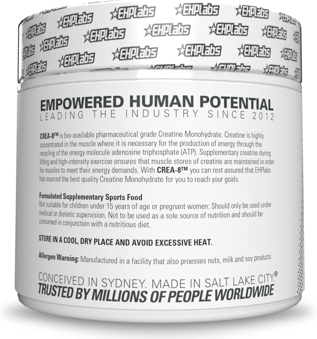 Creatine Monohydrate Powder, Unflavored - 100 Servings (500g) Y97594