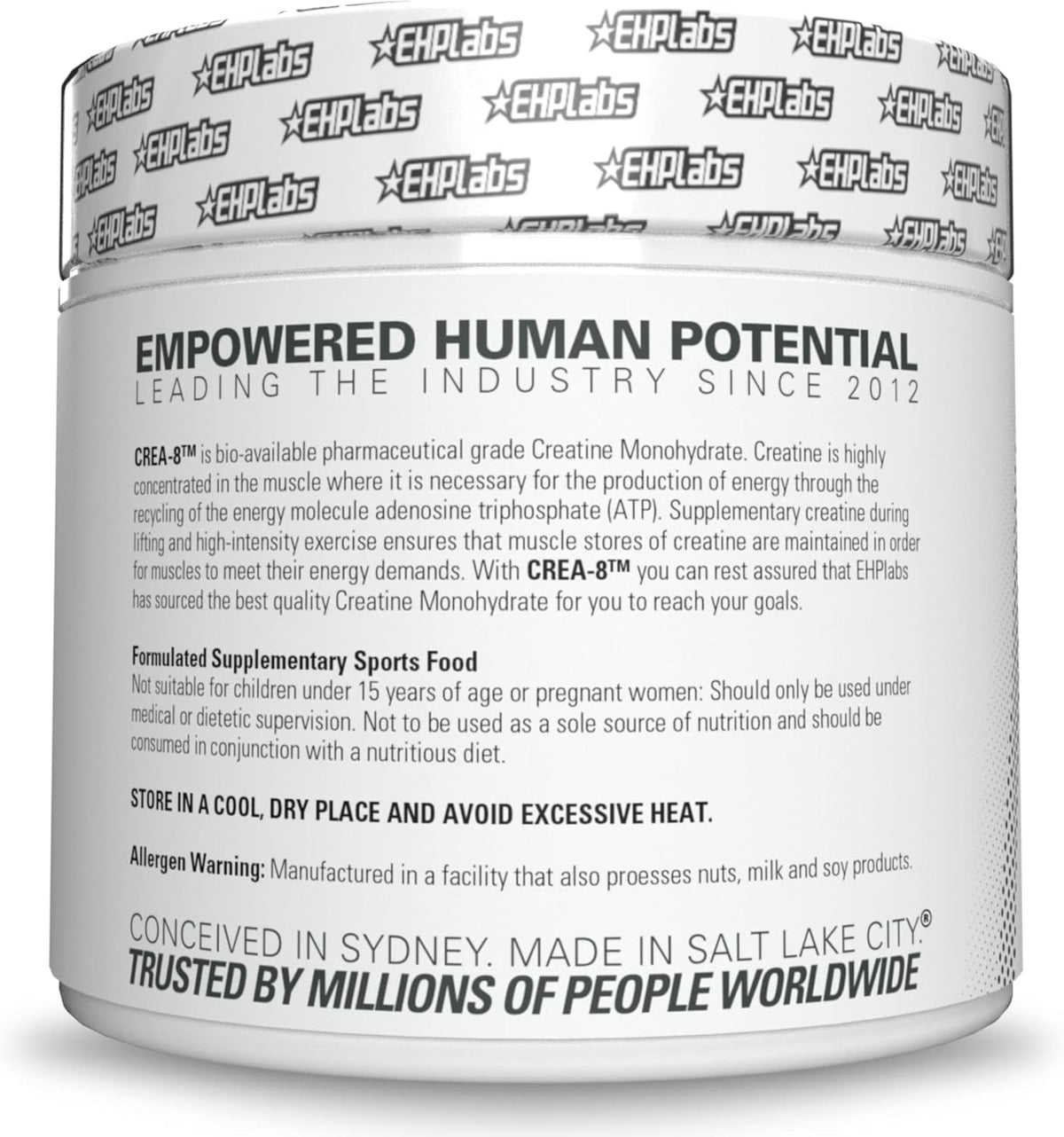 Creatine Monohydrate Powder, Unflavored - 100 Servings (500g) Y97594