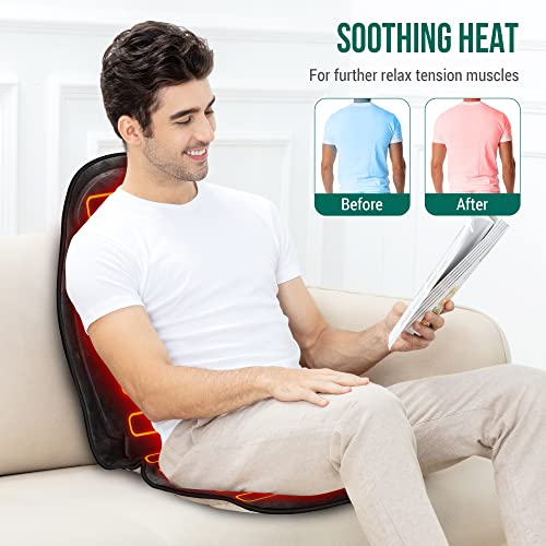 Vibration Back Massager with Heat, Massage Seat Cushion A912639