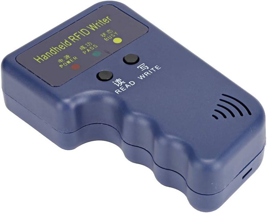 Handheld RFID Card Copier 125KHz ID Duplicator Reader Writer with 5Pcs Writable Keychain and 5Pcs Writable Card B5791