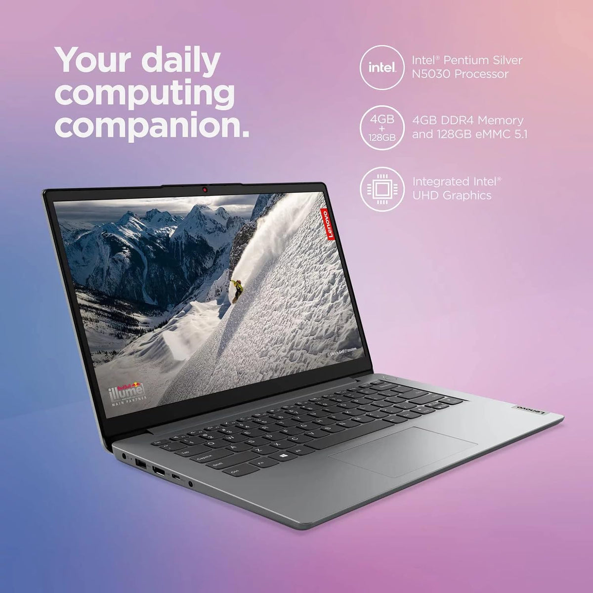 14" HD Ultra-Light Laptop, Intel Pentium N5030 4-Core, 4GB RAM, 256GB Storage, Win11 S F742