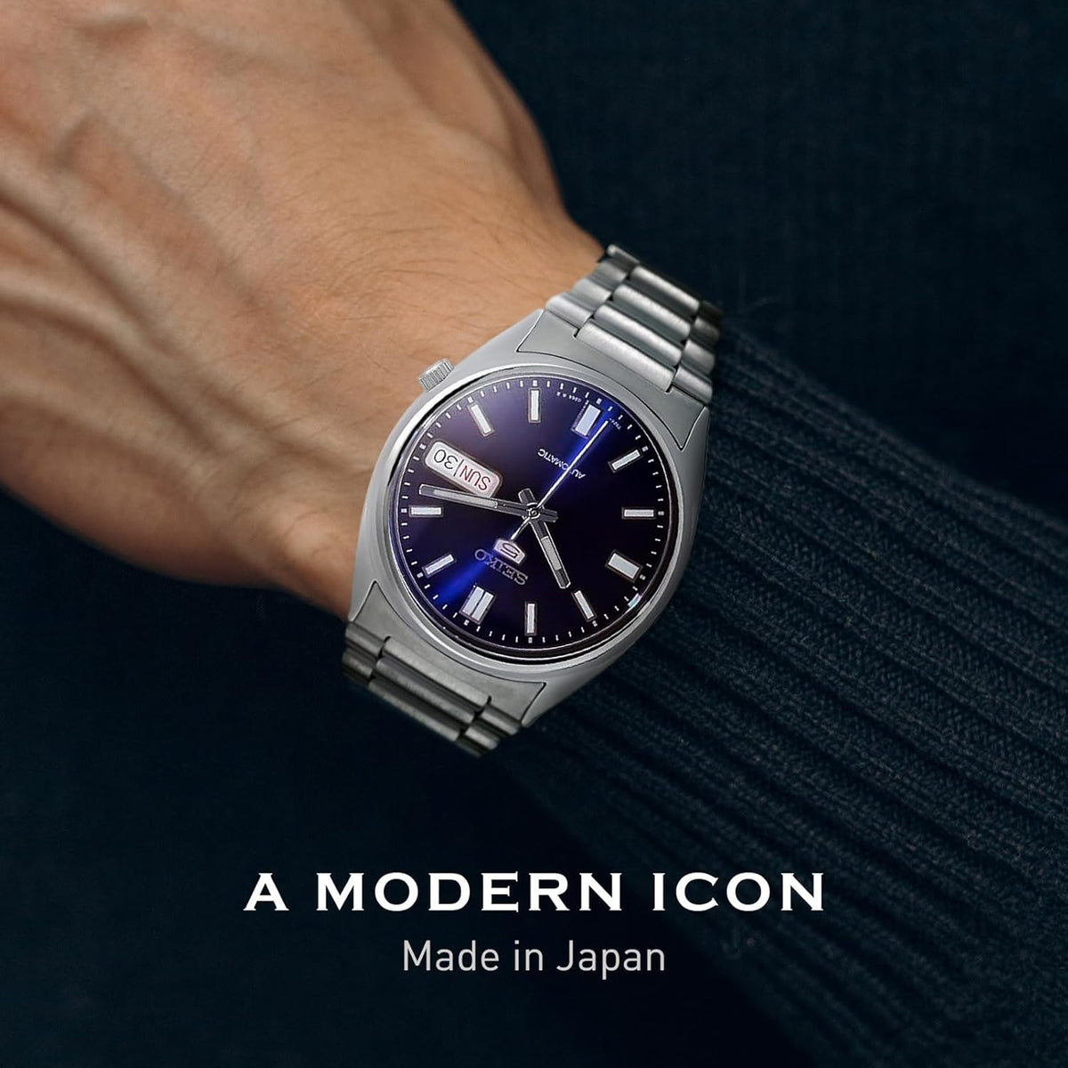 Automatic Watch with Blue Dial, Stainless Steel Case & Bracelet K15238