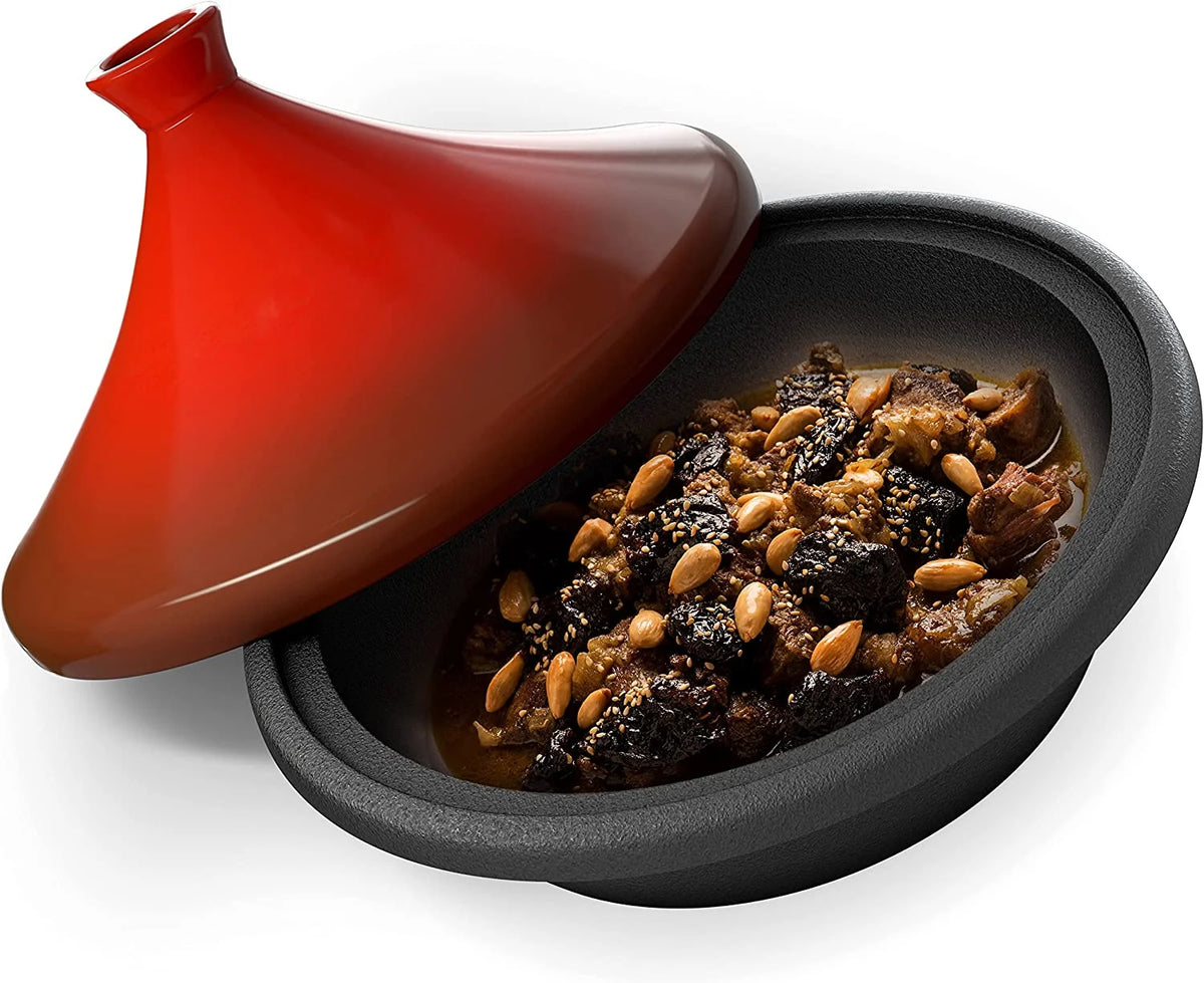 3.3 QT Enameled Cast Iron Tagine with Ceramic Lid I9319