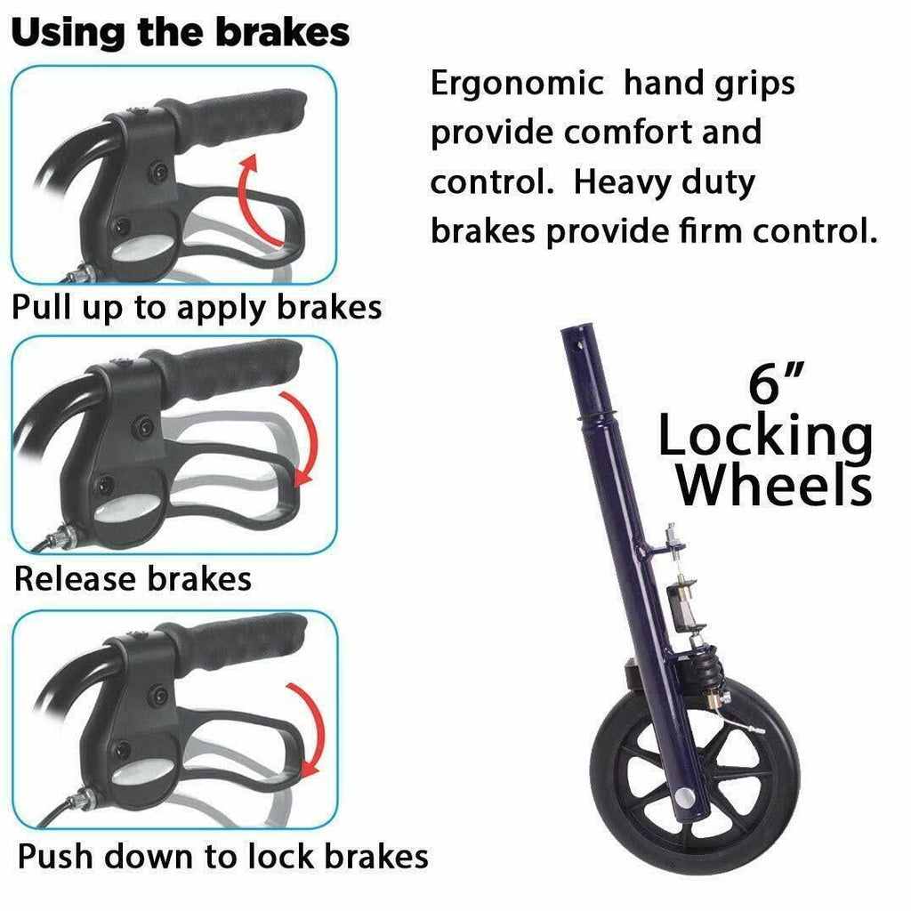 Pink Aluminum Rolling Walker J909608