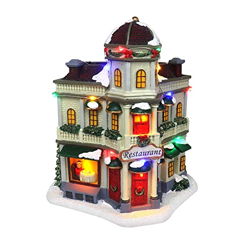 Lighted Musical Snow Village Collectible Building Houses R2202