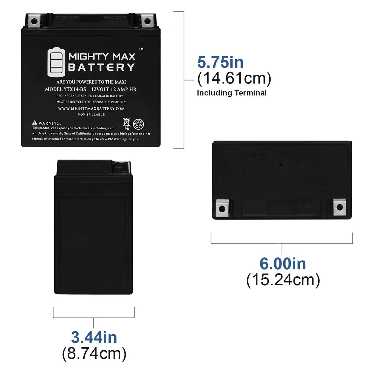 YTX14-BS Battery T705750