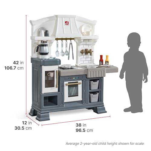 20+ Piece White Blue Gray Play Kitchen Set F426