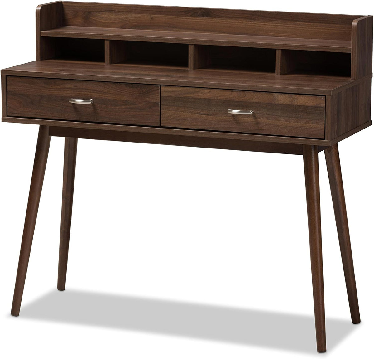 Walnut Brown 2-Drawer Desk B465