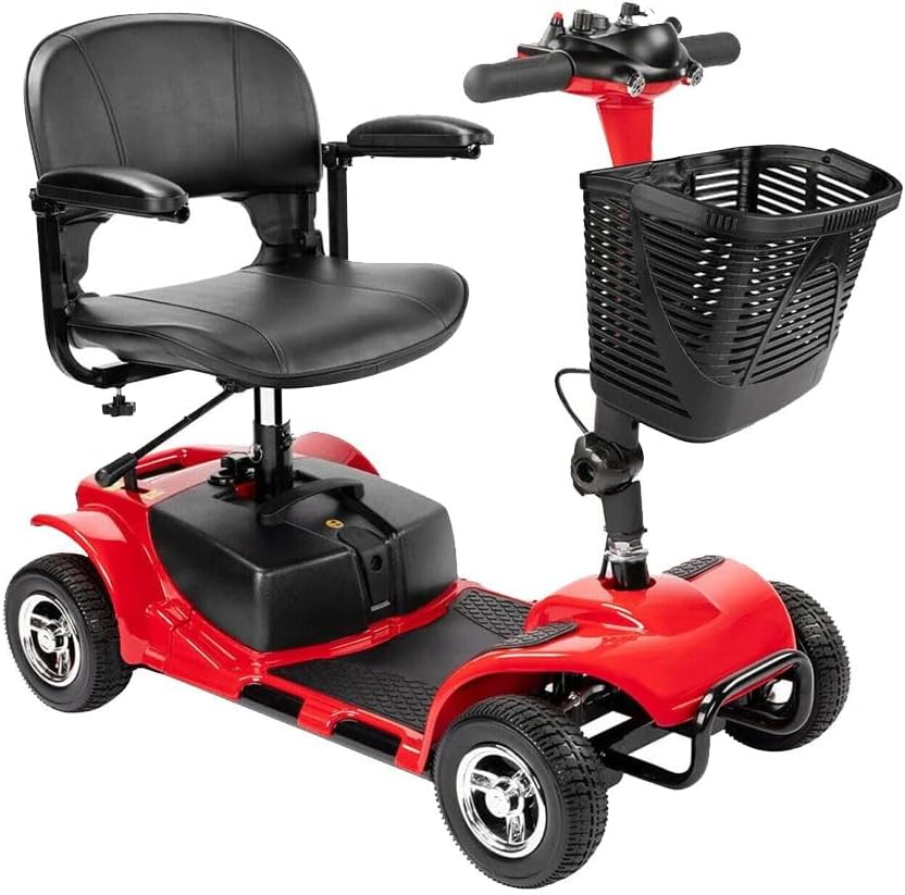 Red Compact Heavy Duty Mobility Scooter T548462