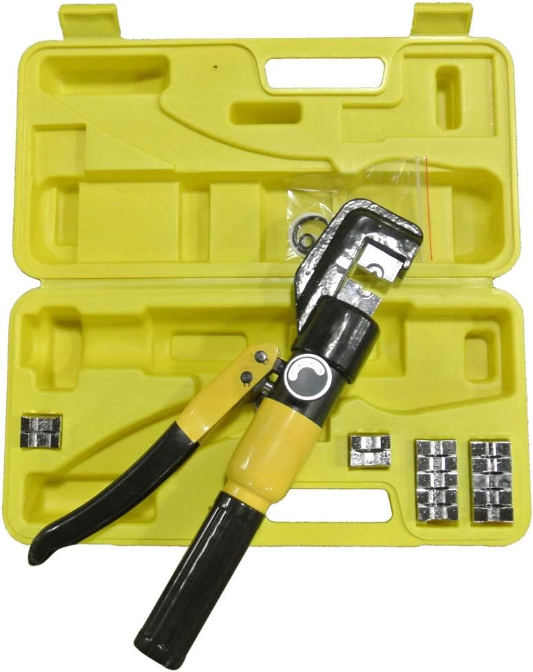 10 Ton Hydraulic Cable Crimper with 9 Dies J65442