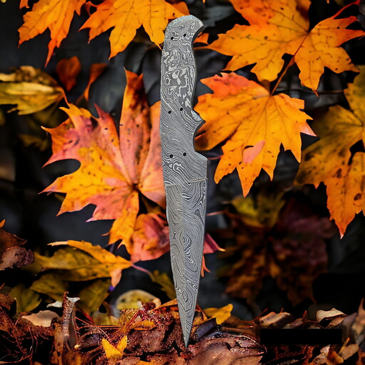 Damascus steel Full Tang Blank Blade Knife P189236