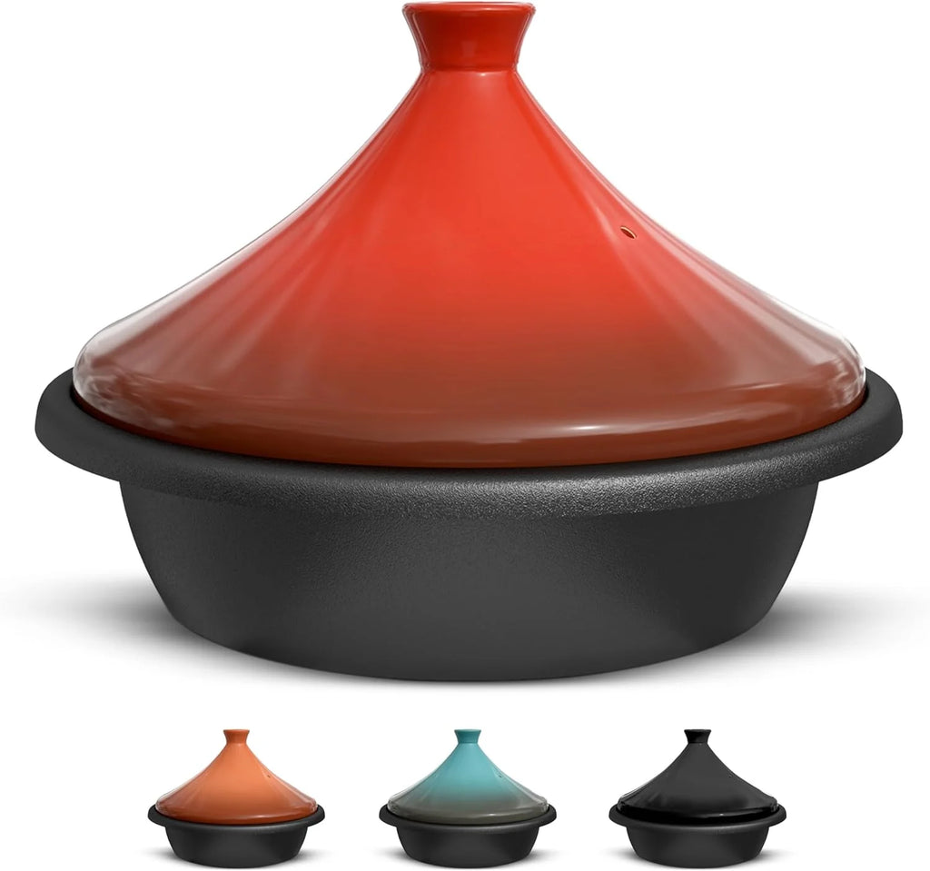 3.3 QT Enameled Cast Iron Tagine with Ceramic Lid I9319