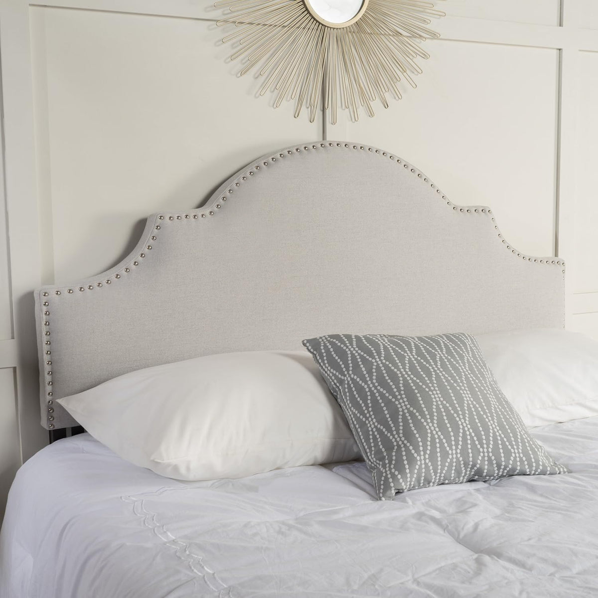 Light Grey Upholstered Headboard Z16987