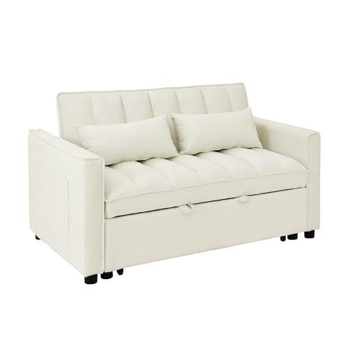 Black Velvet Convertible Sleeper Sofa Bed Z899488