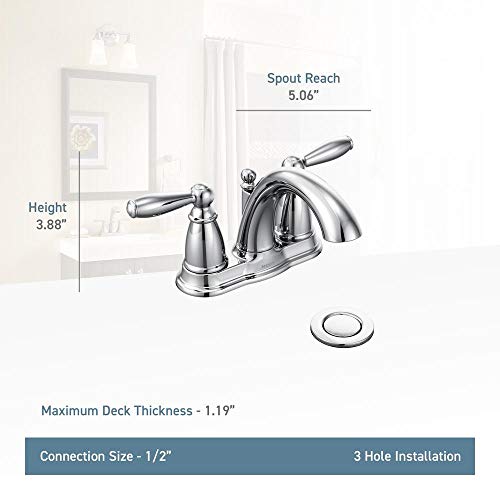 Oil Rubbed Bronze Two-Handle Low Arc Centerset Bathroom Faucet with Drain Assembly O5134