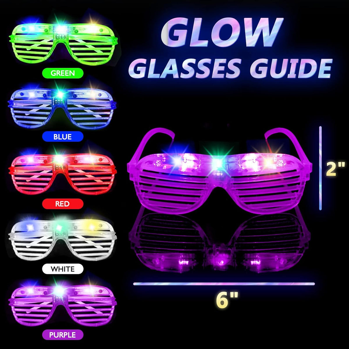 25 Pack Light Up Glasses R30317