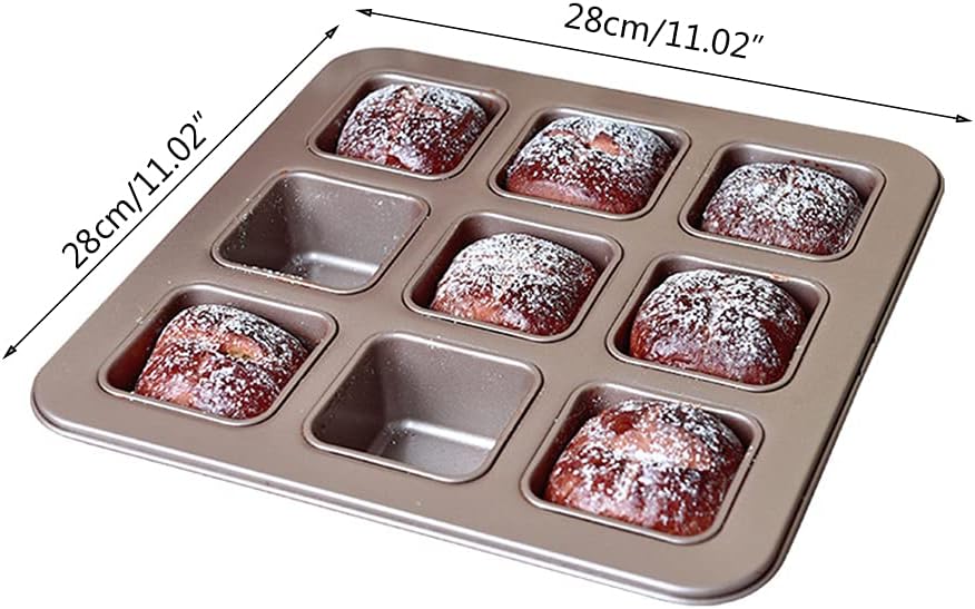 Brown Non-stick Stainless Steel Baking Square H569