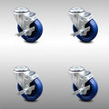 4 inch Polyurethane Swivel Caster Set with Brake J82322