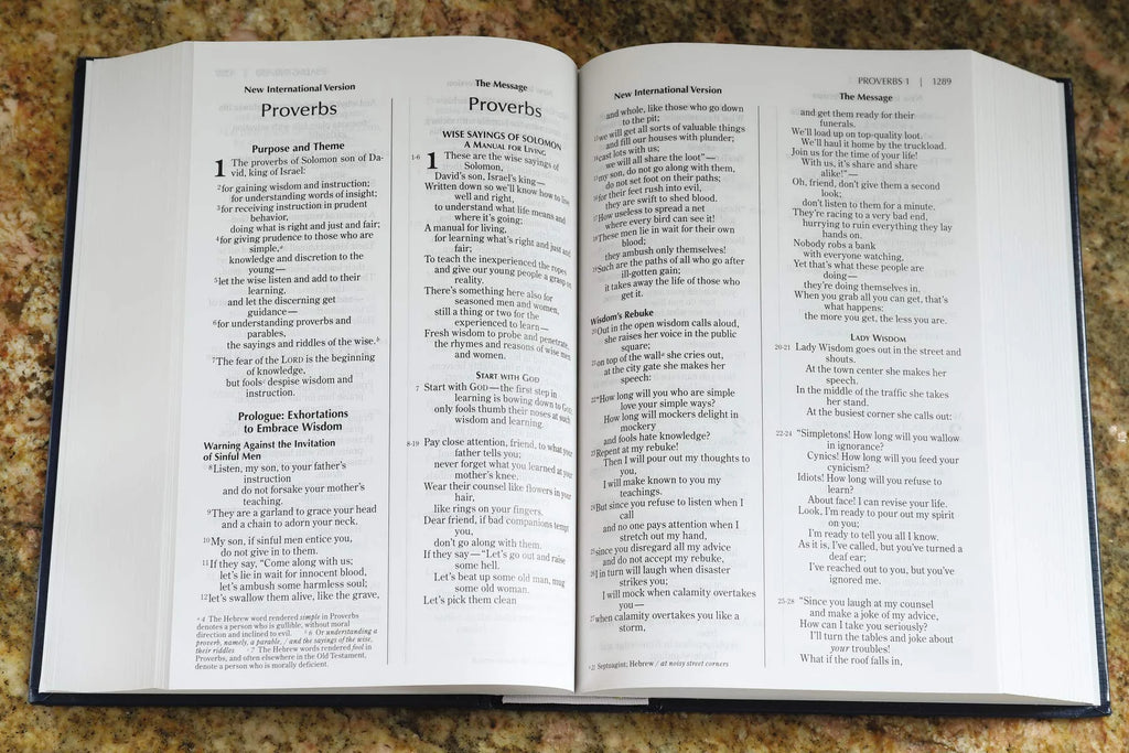 Large Print Side-By-Side Bible NIV/MS Hardcover M416568