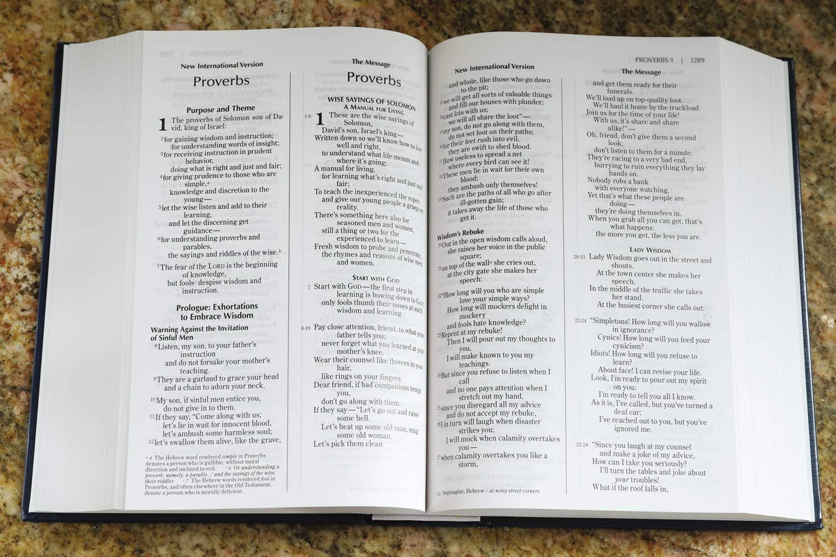 Large Print Side-By-Side Bible NIV/MS Hardcover M416568