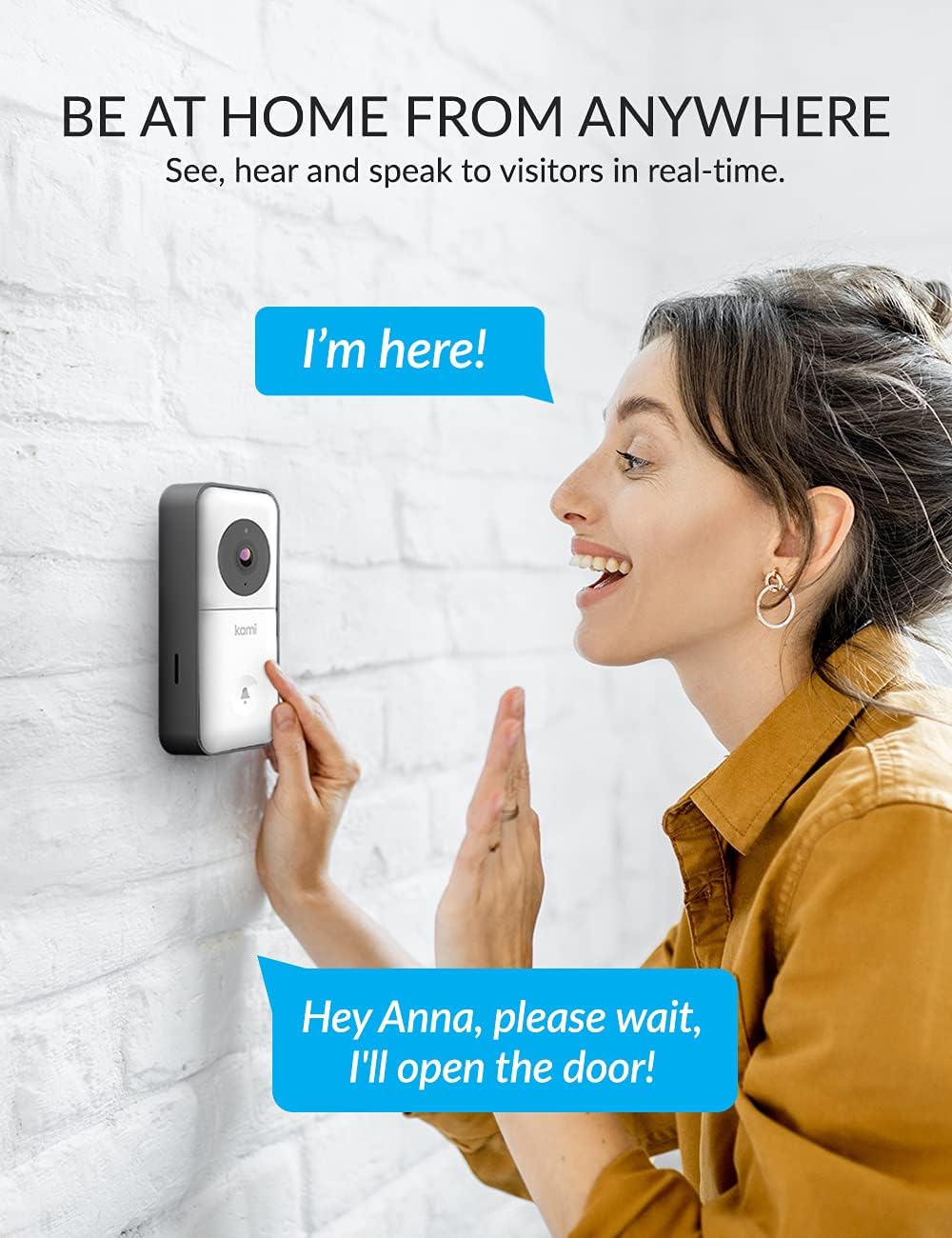 Smart Wi-Fi Video Doorbell Camera with Motion Detector Q41099