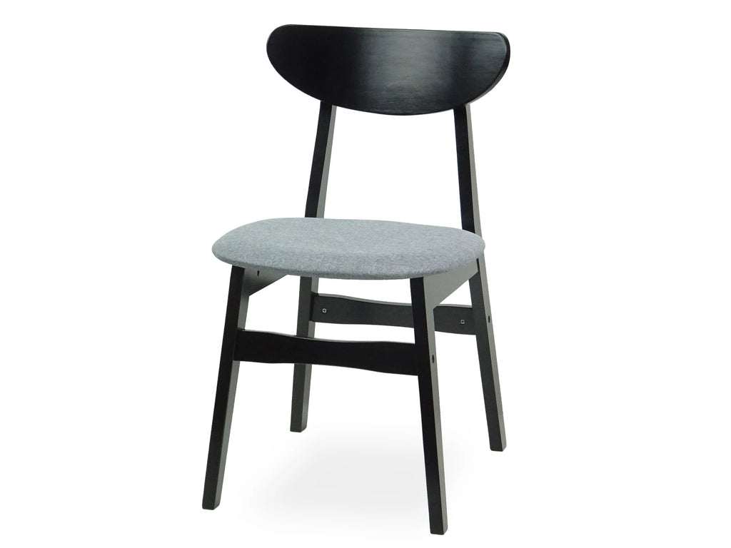 Set of 5 Solid Wood Dining Table and 4 Side Chairs with Padded Seat, Espresso O230