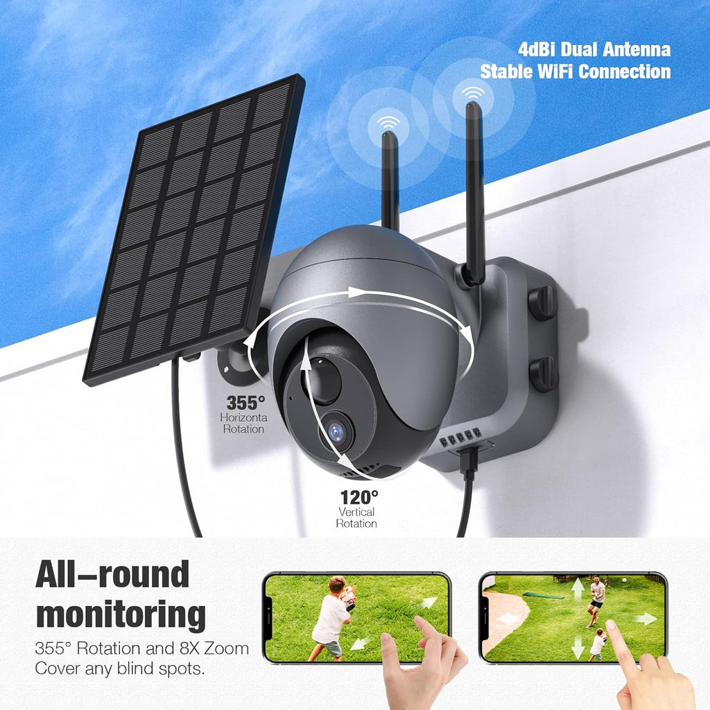 1080P Solar Powered Wireless Outdoor Security Camera A505723