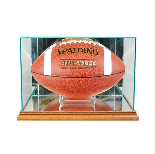 Black Football Glass Display Case C1570