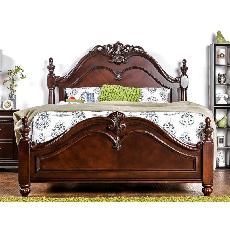 Queen Poster Bed in Cherry T38768