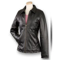 Ladies Lamb Coat - Black - Medium Y768
