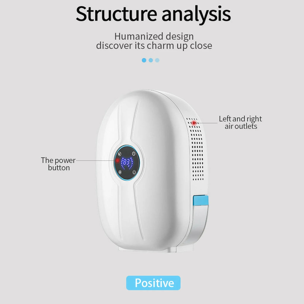 Mini Remote Control Dehumidifier 500ml Water Tank White F54361