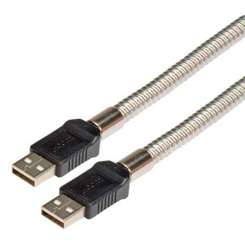 Metal Armored USB Cable, Type A Male/Male, 0.5m V539322