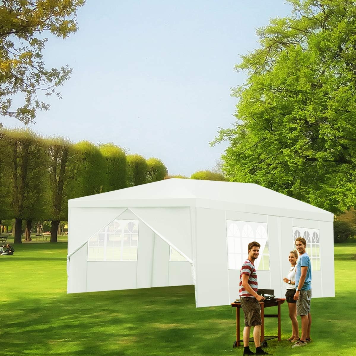 White 10x20 Outdoor Tent Canopy with Removable Sidewalls I9412