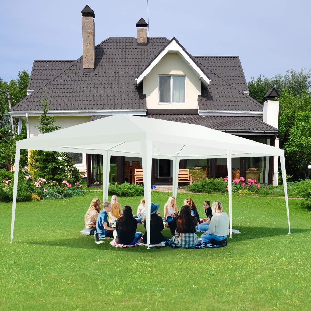 White 10x20 Outdoor Tent Canopy with Removable Sidewalls I9412