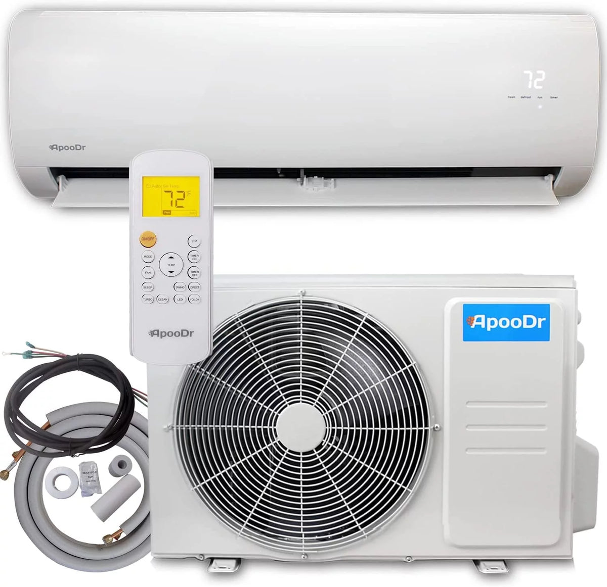 12000 BTU Mini Split Air Conditioner with Heat Pump 220V N29715