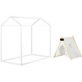 2-Piece Set with White House Bed and Play Tent with Chalkboard K555850
