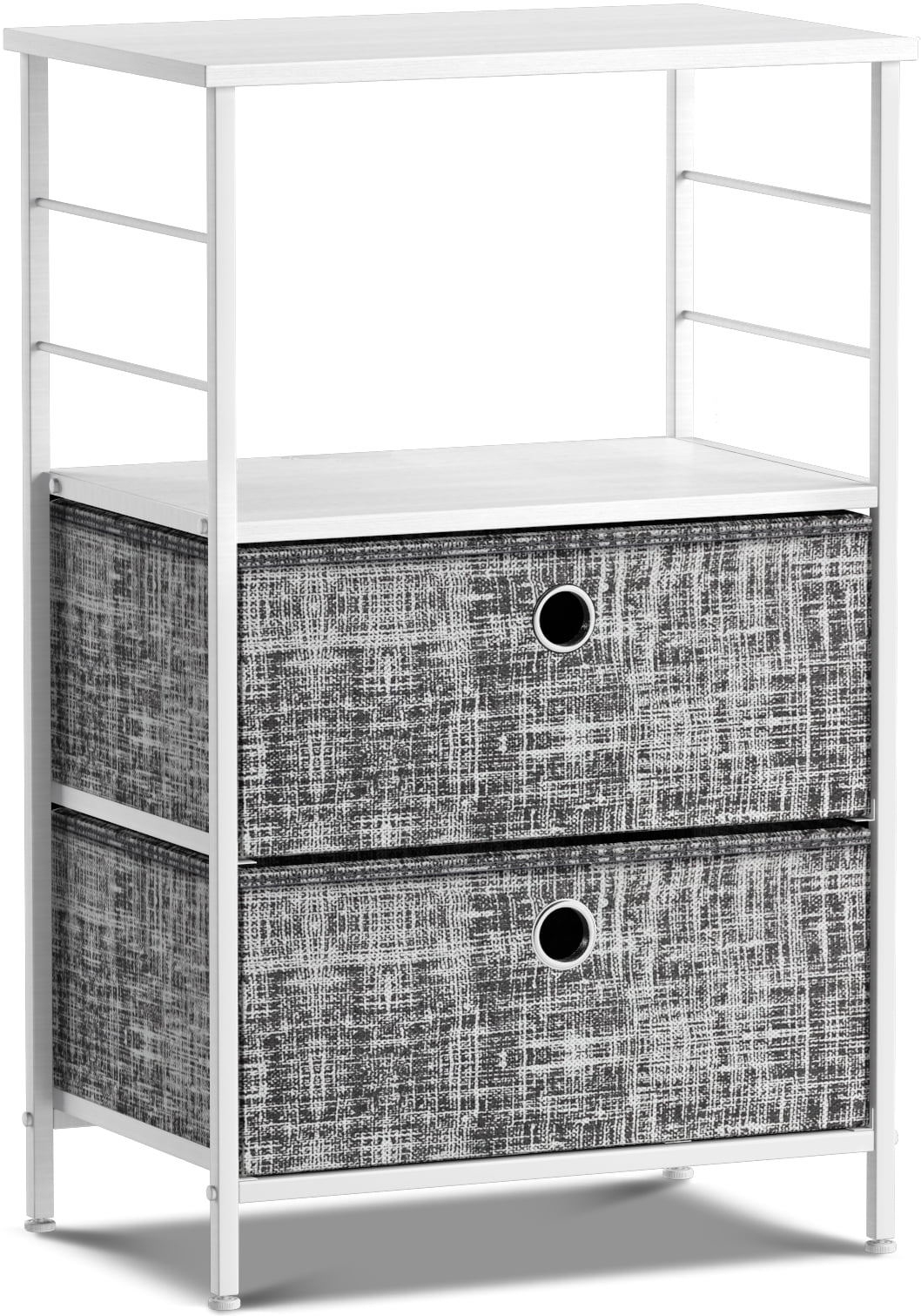 2 Drawer Nightstand with Shelf Y528