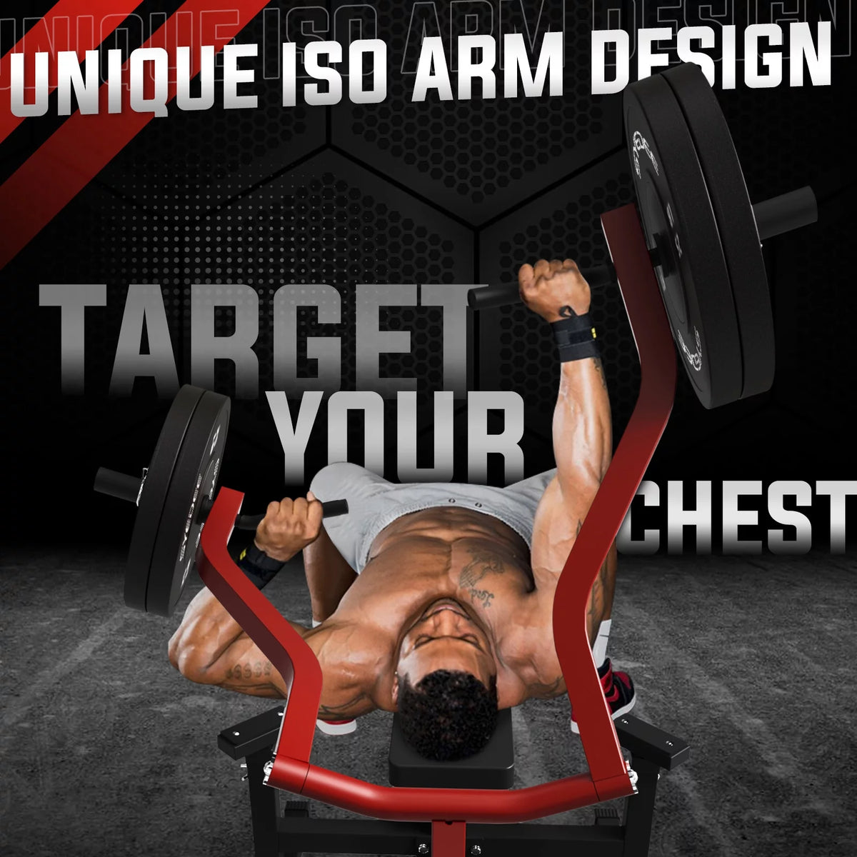 Chest Press Machine with Converging Arms W737