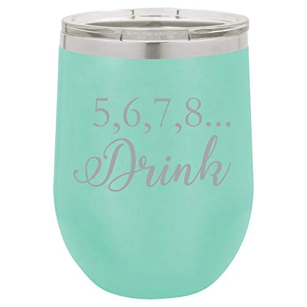12 oz Double Wall Vacuum Insulated Stainless Steel Stemless Wine Tumbler with Lid J749