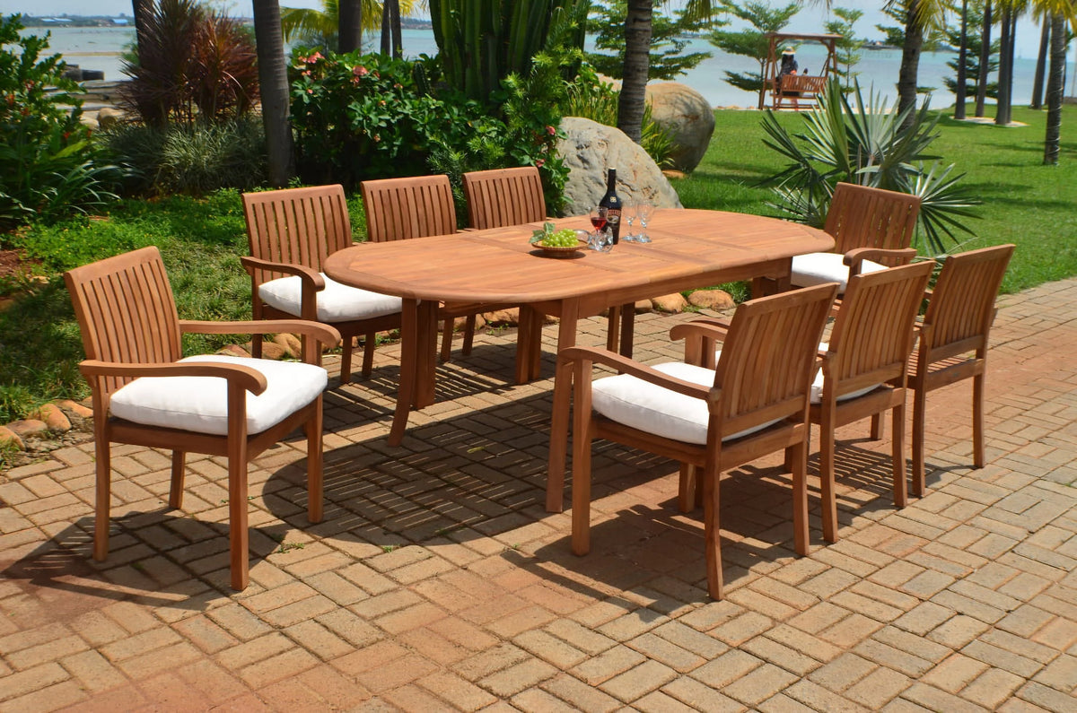 8 Seater 9 Pc Teak Dining Set W1725