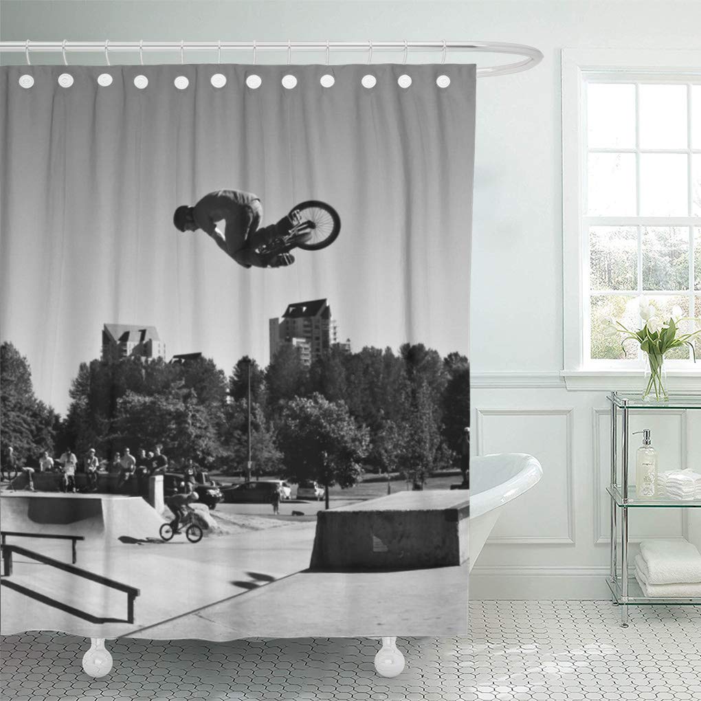 Black White Photography Shower Curtain 66x72 inch O735557