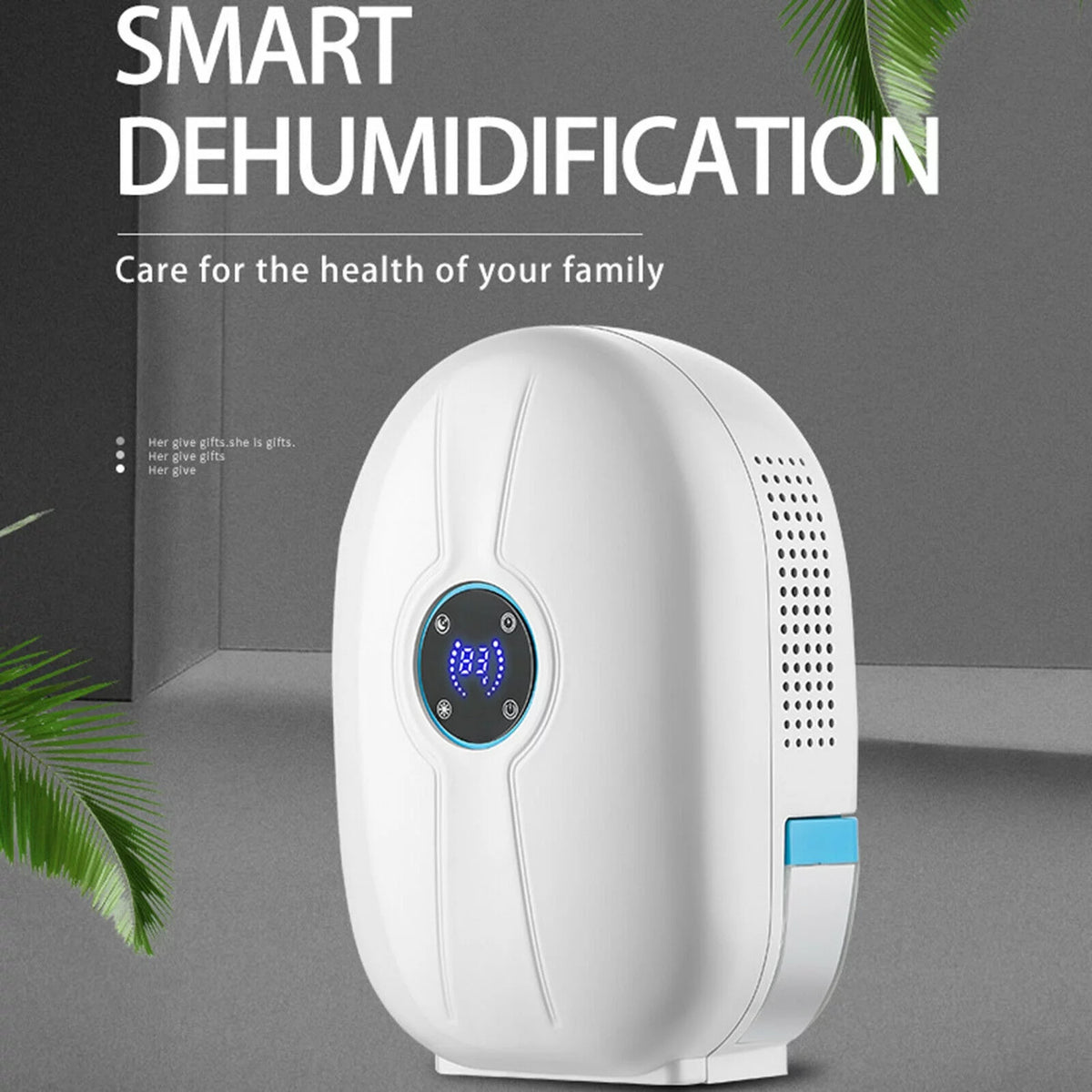 Mini Remote Control Dehumidifier 500ml Water Tank White F54361