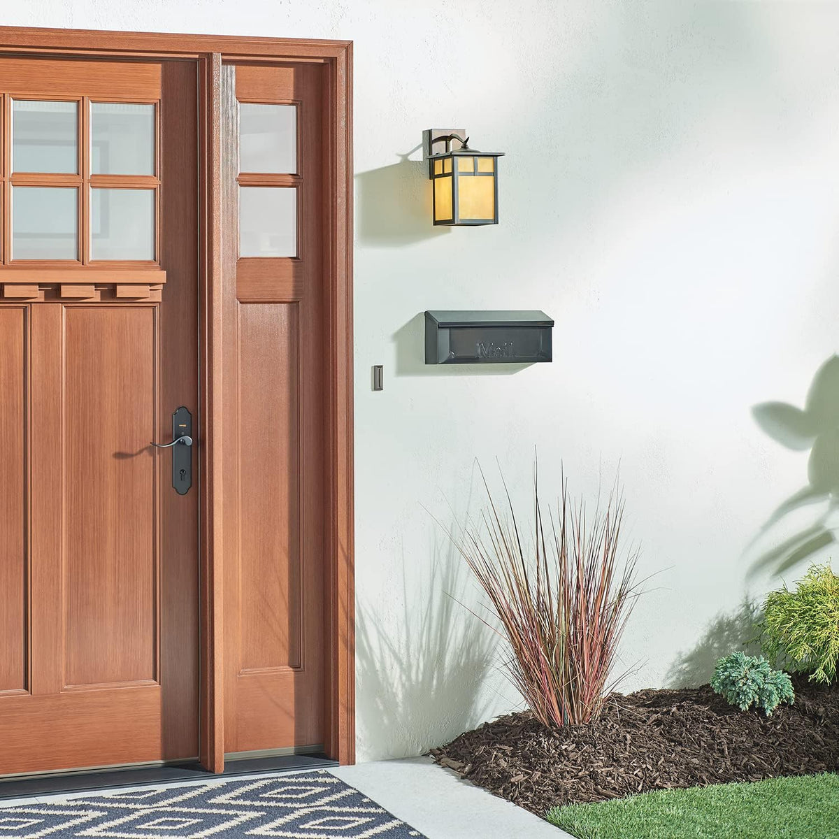 Solid Brass Outdoor Wall Sconce Lighting, 100 Total Watts, 11.5 Height E248