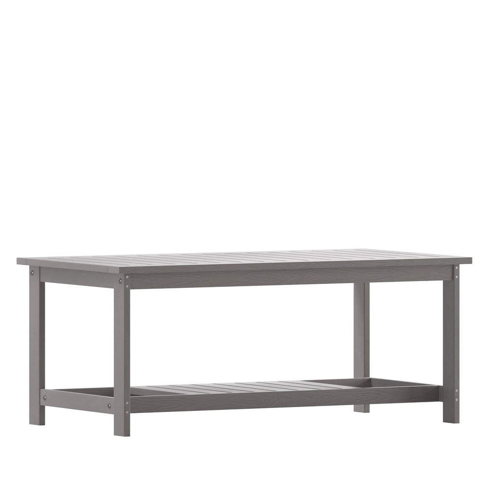 Gray Two Tiered Adirondack Coffee Table V8695