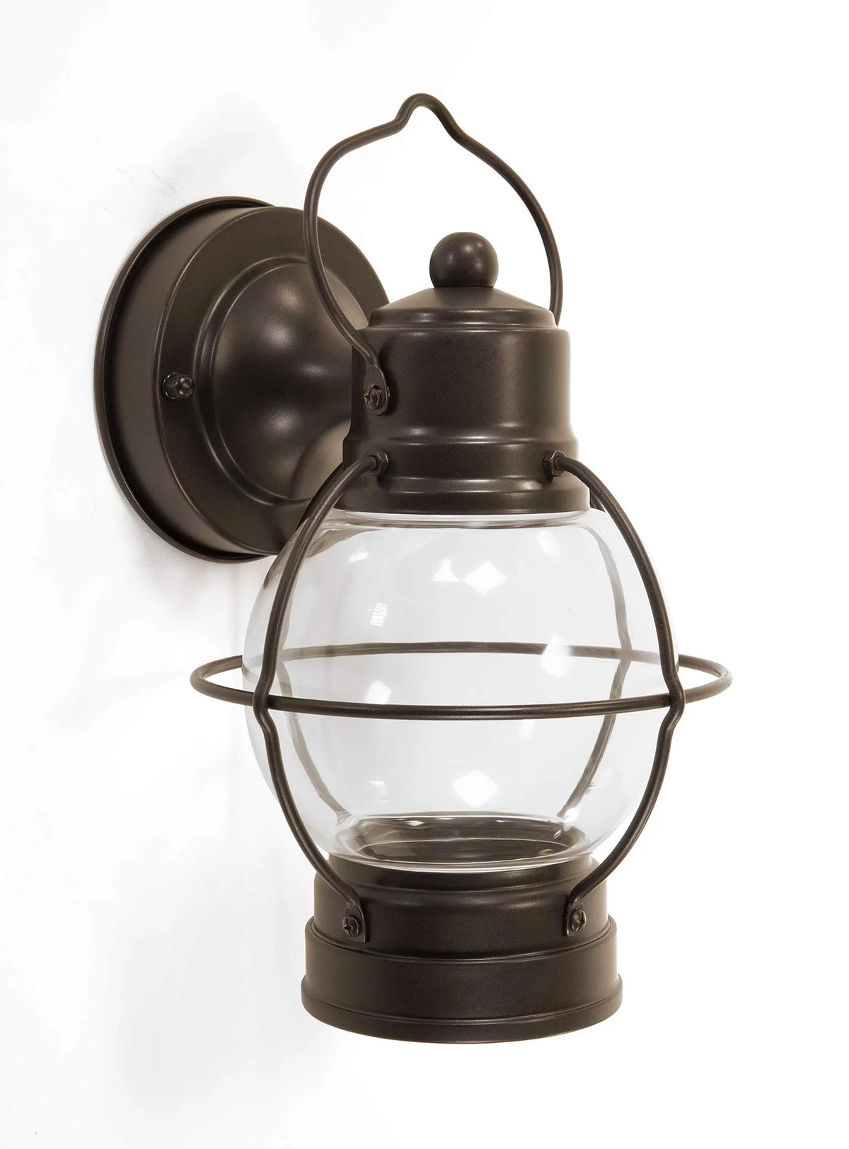 Bronze Outdoor LED Wall Sconce with Clear Glass Lens W379433