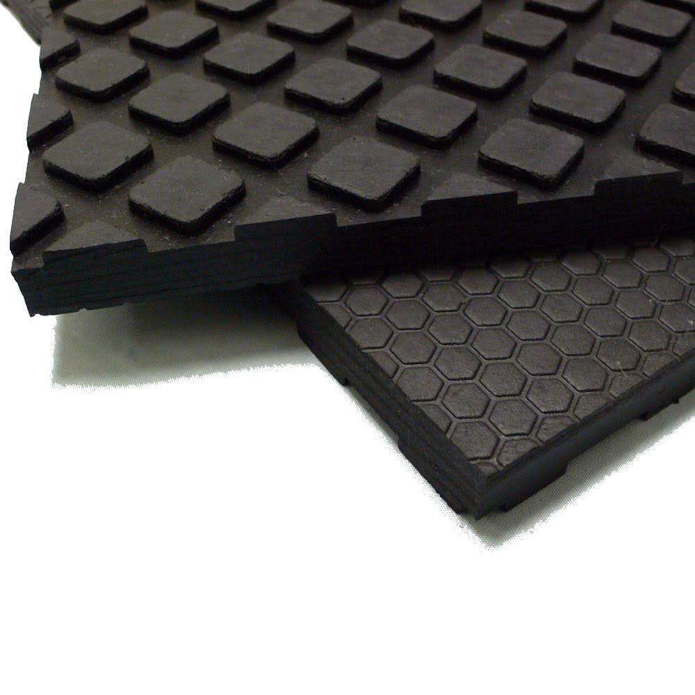 Black Heavy Duty Rubber Floor Protection Mat U195743