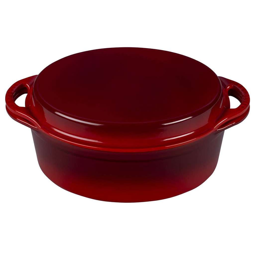 Cerise Oval Cast Iron Dutch Oven Z3593