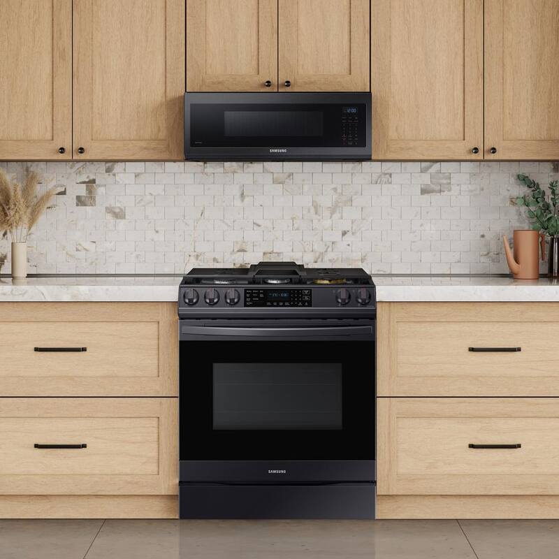 30 in. 1.1 cu. ft. Black Stainless Steel Over-the-Range Microwave X555116