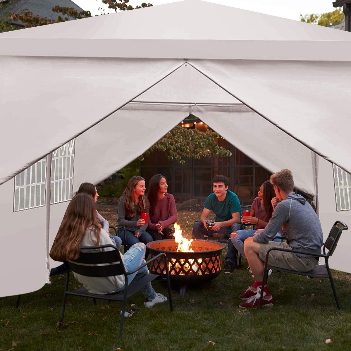 White 10x20 Outdoor Tent Canopy with Removable Sidewalls I9412